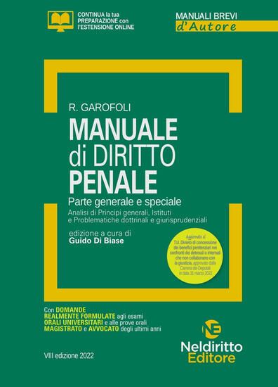 Immagine di MANUALE BREVE DI DIRITTO PENALE 2022. PARTE GENERALE E SPECIALE