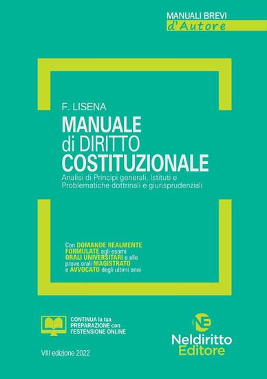 Immagine di MANUALE BREVE DI DIRITTO COSTITUZIONALE 2022