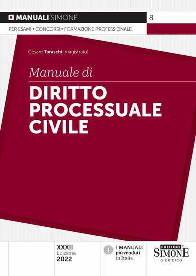 Immagine di MANUALE DI DIRITTO PROCESSUALE CIVILE 2022