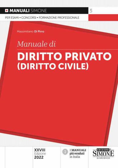 Immagine di MANUALE DI DIRITTO PRIVATO (DIRITTO CIVILE) 2022