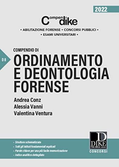 Immagine di COMPENDIO DI ORDINAMENTO E DEONTOLOGIA FORENSE 2022