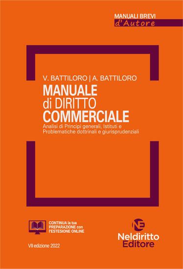 Immagine di MANUALE BREVE DI DIRITTO COMMERCIALE 2022