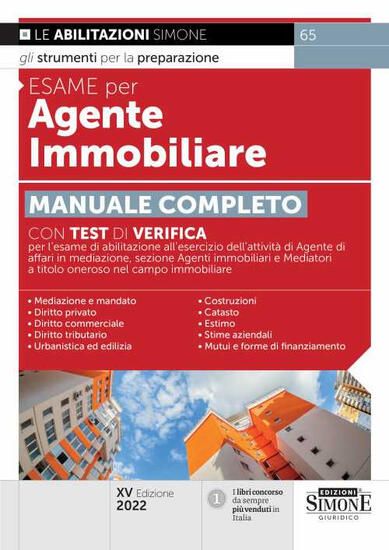 Immagine di ESAME PER AGENTE IMMOBILIARE MANUALE COMPLETO 2022