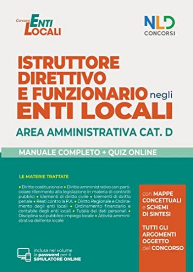 Immagine di CONCORSO ENTI LOCALI ISTRUTTORE DIRETTIVO E FUNZIONARIO AMMINISTRATIVO CAT. D