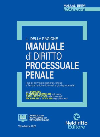 Immagine di MANUALE DI DIRITTO PROCESSUALE PENALE 2022