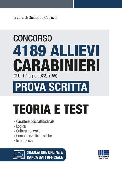 Immagine di CONCORSO 4189 ALLIEVI CARABINIERI PROVA SCRITTA TEORIA E TEST