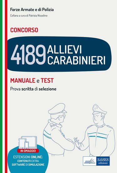 Immagine di CONCORSO 4189 ALLIEVI CARABINIERI MANUALE E TEST PROVA SCRITTI DI SELEZIONE