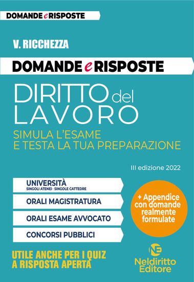 Immagine di DIRITTO DEL LAVORO DOMANDE E RISPOSTE 2022