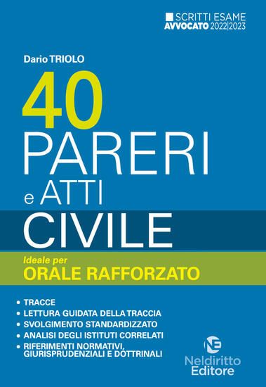 Immagine di 40 PARERI E ATTI CIVILE  2022/23 IDEALE PER ORALE RAFFORZATO