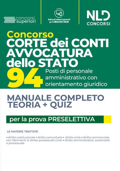 Immagine di CONCORSO CORTE DEI CONTI AVVOCATURA DELLO STATO 94 POSTI