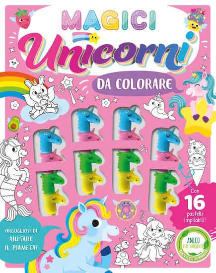 Immagine di MAGICI UNICORNI DA COLORARE. EDIZ. ILLUSTRATA. CON 16 PENNARELLI IMPILABILI