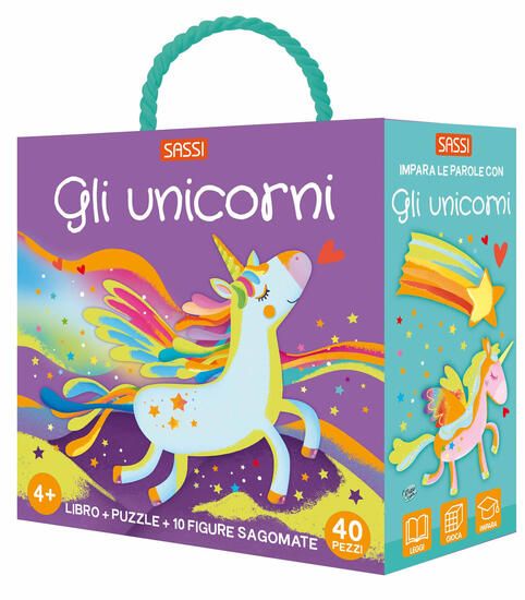 Immagine di GLI UNICORNI. Q-BOX. CON 10 FIGURE SAGOMATE. CON PUZZLE