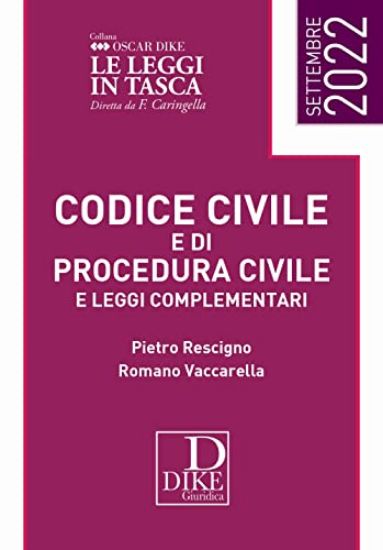 Immagine di CODICE CIVILE E DI PROCEDURA CIVILE E LEGGI COMPLEMENTARI POCKET.SETTEMBRE 2022