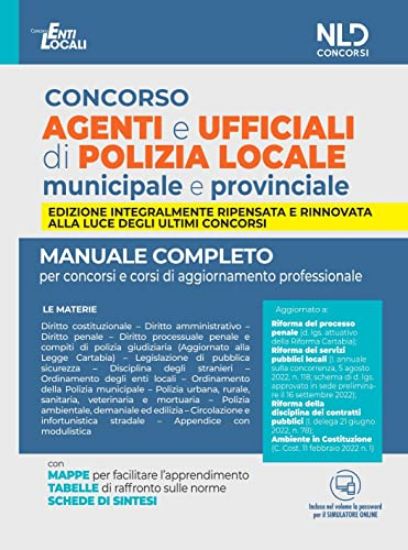 Immagine di CONCORSO AGENTI E UFFICIALI DI POLIZIA MUNICIPALE. MANUALE COMPLETO