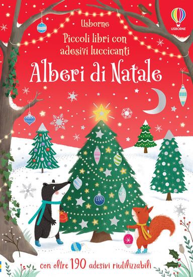 Immagine di ALBERI DI NATALE. PICCOLI LIBRI CON ADESIVI LUCCICANTI. EDIZ. A COLORI