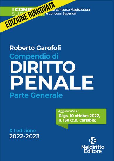 Immagine di COMPENDIO DI DIRITTO PENALE. PARTE GENERALE