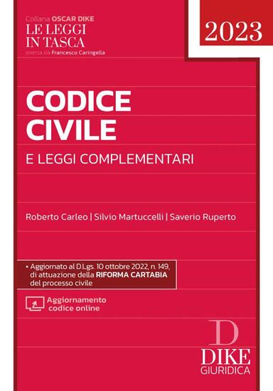 Immagine di CODICE CIVILE E LEGGI COMPLEMENTARI 2023 POCKET