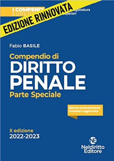 Immagine di COMPENDIO SUPERIORE DI DIRITTO PENALE PARTE SPECIALE 2022/2023