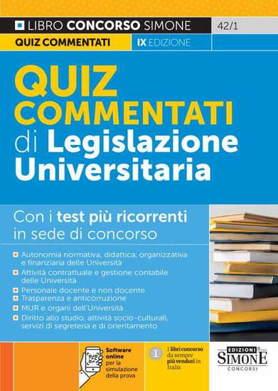 Immagine di QUIZ COMMENTATI DI LEGISLAZIONE UNIVERSITARIA