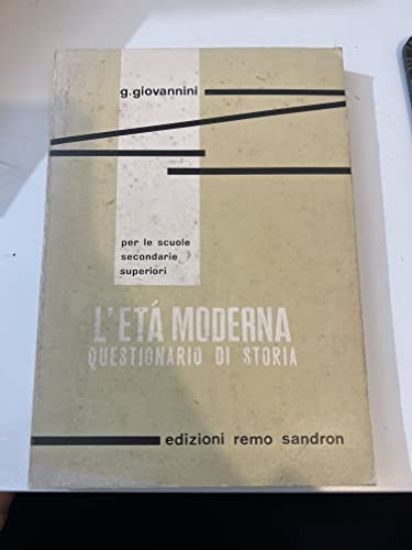 Immagine di QUESTIONARIO DI STORIA-ETA MODERNA - VOLUME 2