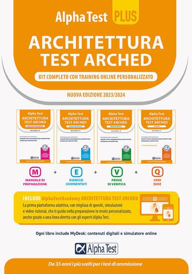 Immagine di ALPHA TEST PLUS ARCHITETTURA. KIT COMPLETO DI PREPARAZIONE CON TRAINING ONLINE PERSONALIZZATO. P...