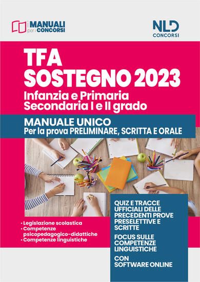 Immagine di TFA. DOCENTI DI SOSTEGNO. PROVA SCRITTA E ORALE 2023