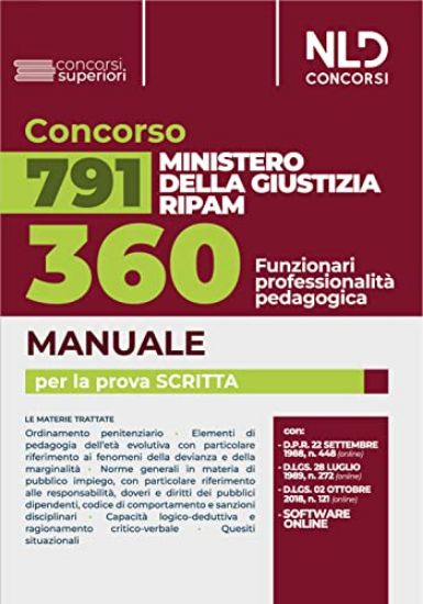 Immagine di CONCORSO MINISTERO DELLA GIUSTIZIA RIPAM 791 POSTI. 360 FUNZIONARI PROFESSIONALITA` PEDAGOGICA.