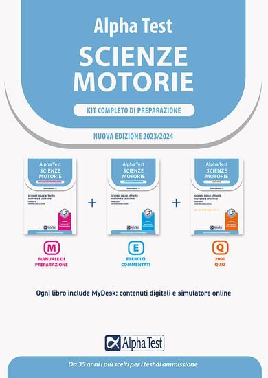 Immagine di ALPHA TEST. SCIENZE MOTORIE. KIT COMPLETO DI PREPARAZIONE. SCIENZE DELLE ATTIVITA` MOTORIE E SPO...