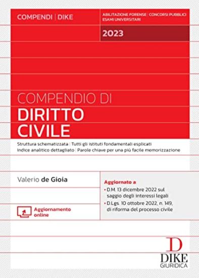 Immagine di COMPENDIO DI DIRITTO CIVILE 2023