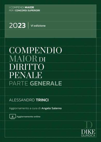 Immagine di COMPENDIO DI DIRITTO PENALE. PERTE GENERALE 2023.EDIZ. MAIOR