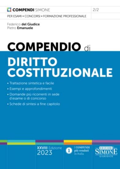 Immagine di COMPENDIO DI DIRITTO COSTITUZIONALE 2023