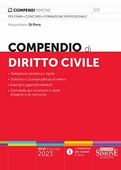 Immagine di COMPENDIO DI ISTITUZIONI DI DIRITTO PRIVATO (DIRITTO CIVILE) 2023