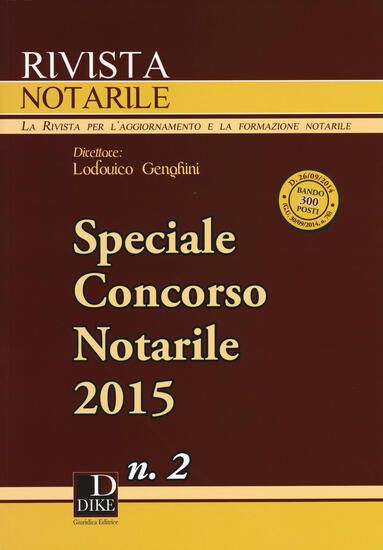 Immagine di SPECIALE CONCORSO NOTARILE 2015 N. 2