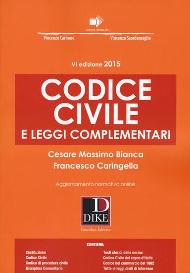 Immagine di CODICE CIVILE E LEGGI COMPLEMENTARI 2015