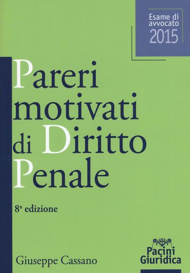 Immagine di PARERI MOTIVATI DI DIRITTO PENALE