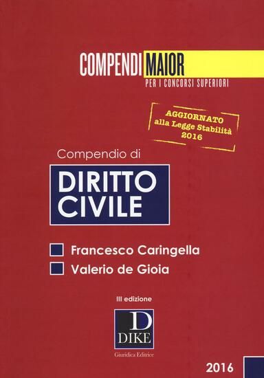 Immagine di COMPENDIO DI DIRITTO CIVILE 2016