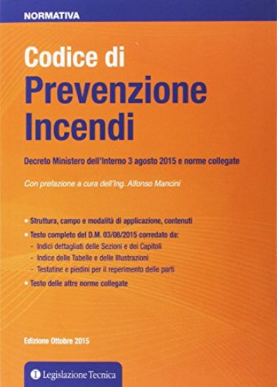 Immagine di CODICE DI PREVENZIONE INCENDI 2015