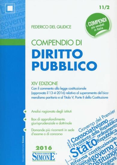 Immagine di COMPENDIO DI DIRITTO PUBBLICO 2016