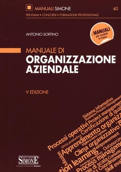 Immagine di MANUALE DI ORGANIZZAZIONE AZIENDALE 2016