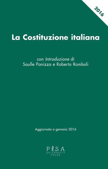 Immagine di COSTITUZIONE ITALIANA AGGIORNATA A GENNAIO 2016 (LA)