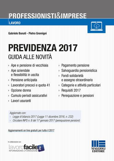 Immagine di PREVIDENZA 2017 - GUIDA ALLE NOVITA`