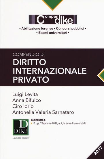 Immagine di COMPENDIO DI DIRITTO INTERNAZIONALE PRIVATO 2017