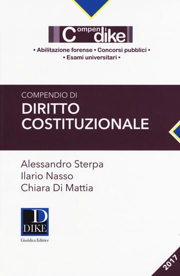 Immagine di COMPENDIO DI DIRITTO COSTITUZIONALE 2017