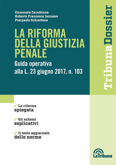 Immagine di RIFORMA DELLA GIUSTIZIA PENALE. GUIDA OPERATIVA ALLA LEGGE 103 DEL 23 GIUGNO 2017