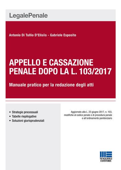 Immagine di APPELLO E CASSAZIONE PENALE DOPO LA L.103/2017 - MANUALE PRATICO PER LA REDAZIONE DEGLI ATTI