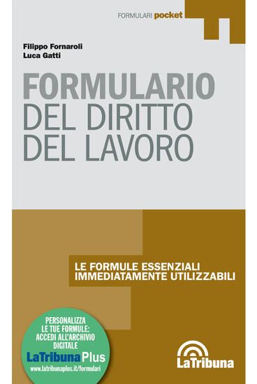 Immagine di FORMULARIO DEL DIRITTO DEL LAVORO 2018