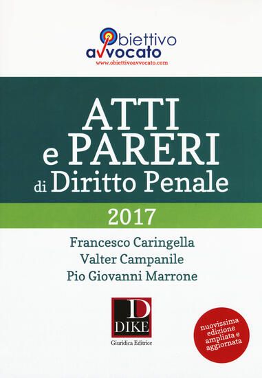 Immagine di ATTI E PARERI DI DIRITTO PENALE 2017