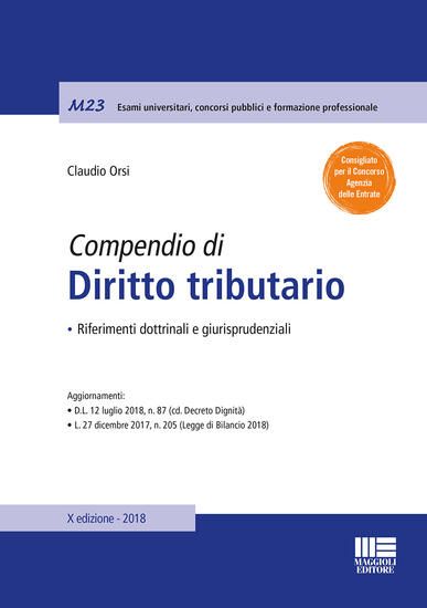 Immagine di COMPENDIO DI DIRITTO TRIBUTARIO 2018