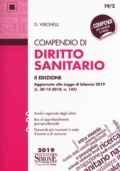 Immagine di COMPENDIO DI DIRITTO SANITARIO 2019