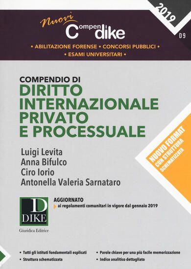 Immagine di COMPENDIO DI DIRITTO INTERNAZIONALE PRIVATO E PROCESSUALE 2019